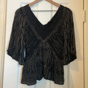 Embellished Flowy Blouse